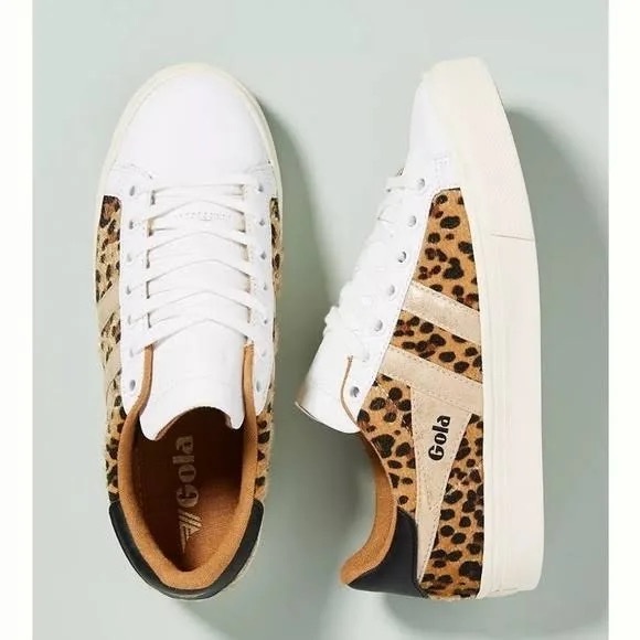 Gola Orchid calf hair sneakers leopard print - Picture 1 of 8